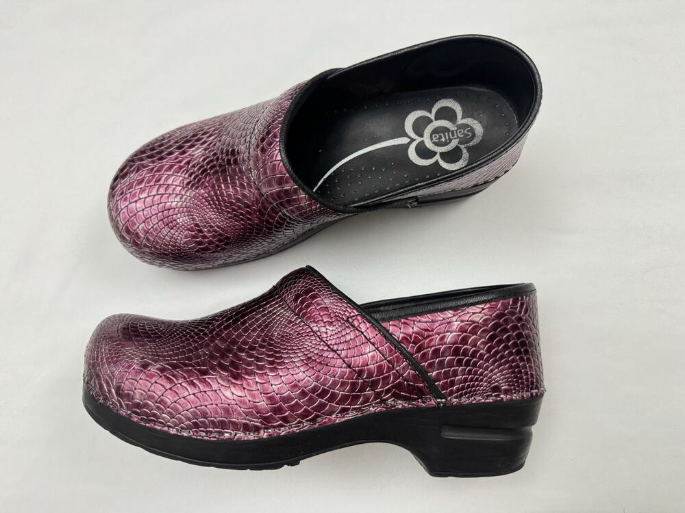 Sanita Professional Clogs Phoebe Women's 40 EU / 9-9.5 US Purple Patent Leather
